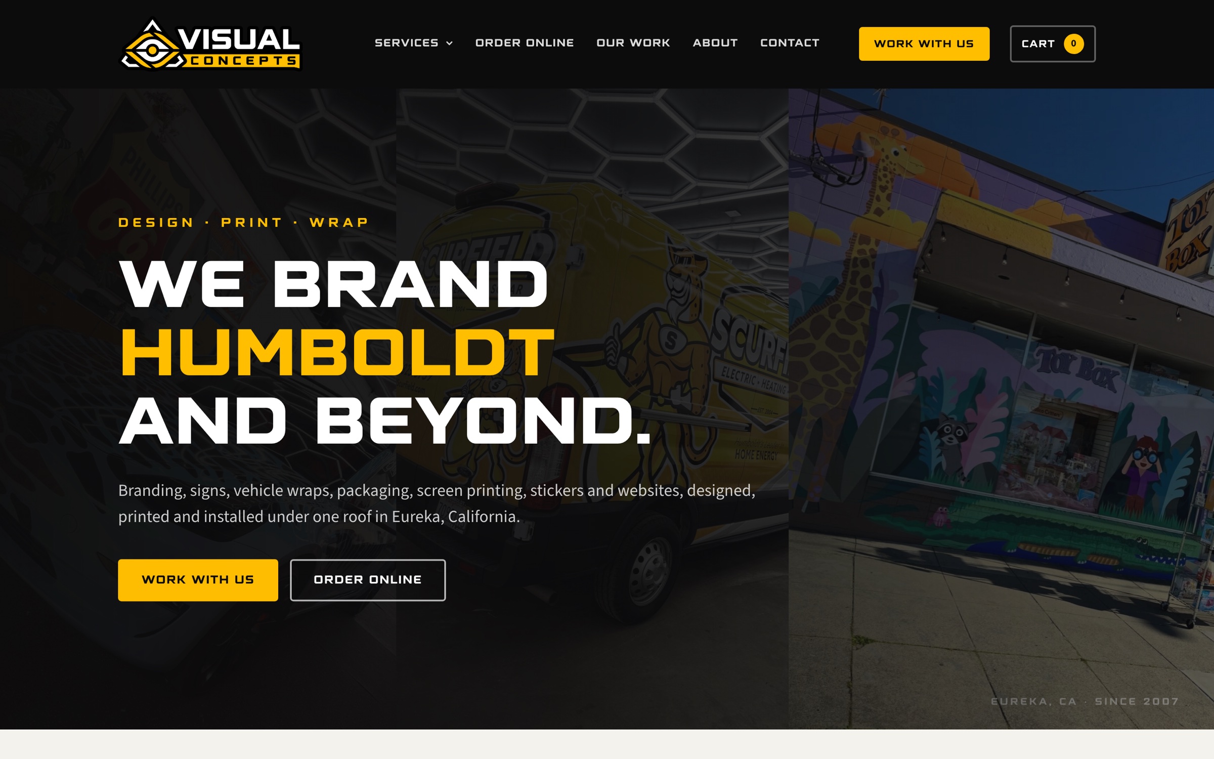 The Visual Concepts website home page